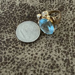 I bought in Japan and was told aquamarine, but I will sell it as Blue Topaz,